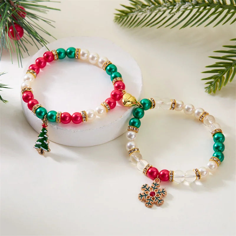 Pulsera Navideña Separables Mejores Amigos Pareja estilo 2