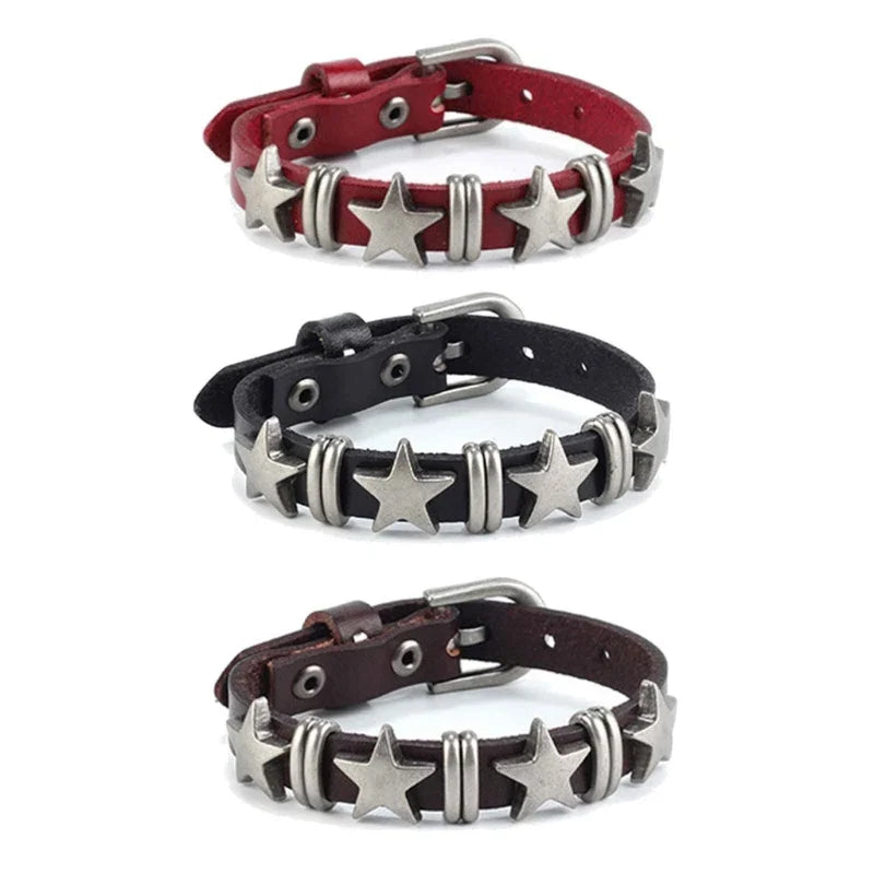 Pulsera de Estilo Vintage con Estrellas rojas