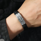 Pulsera de cuero Ancla de las Olas
