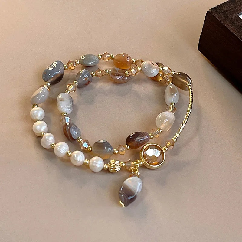 Pulsera Doble de Perlas
