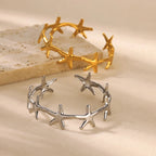 Pulsera Elegante Conchas Estrella de Mar y Vieiras estrella de mar plata