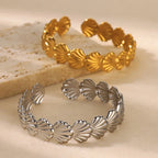 Pulsera Elegante Conchas Estrella de Mar y Vieiras vieira oro
