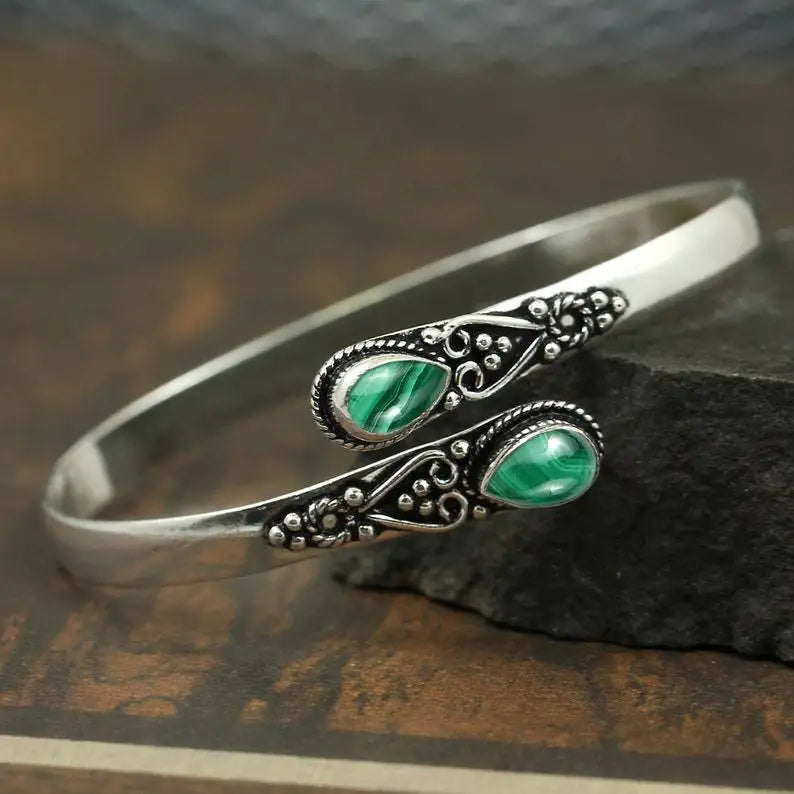 Pulsera Elegante de Estilo Étnico verde
