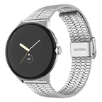 Pulsera de Acero Inoxidable Trenzado para Smartwatch Google Pixel Watch 1 y 2 plateada