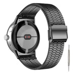 Pulsera de Acero Inoxidable Trenzado para Smartwatch Google Pixel Watch 1 y 2 negra
