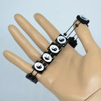 Pulsera de Madera Yin Yang Negro y Blanco