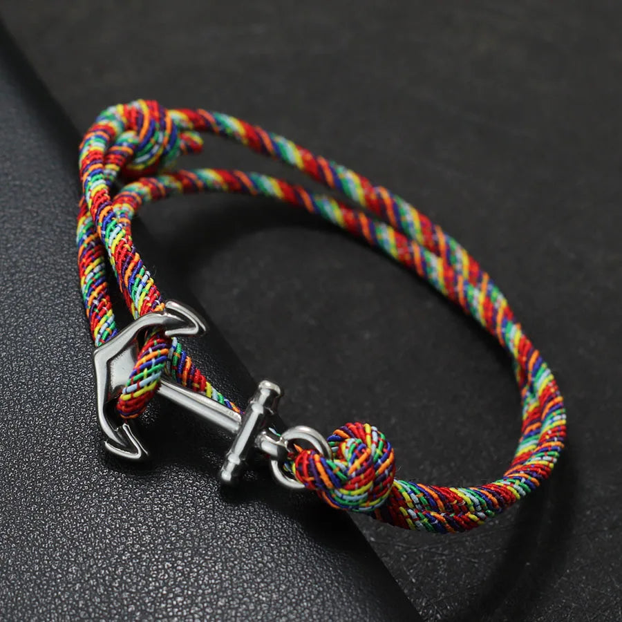 Bracelet en corde ancre