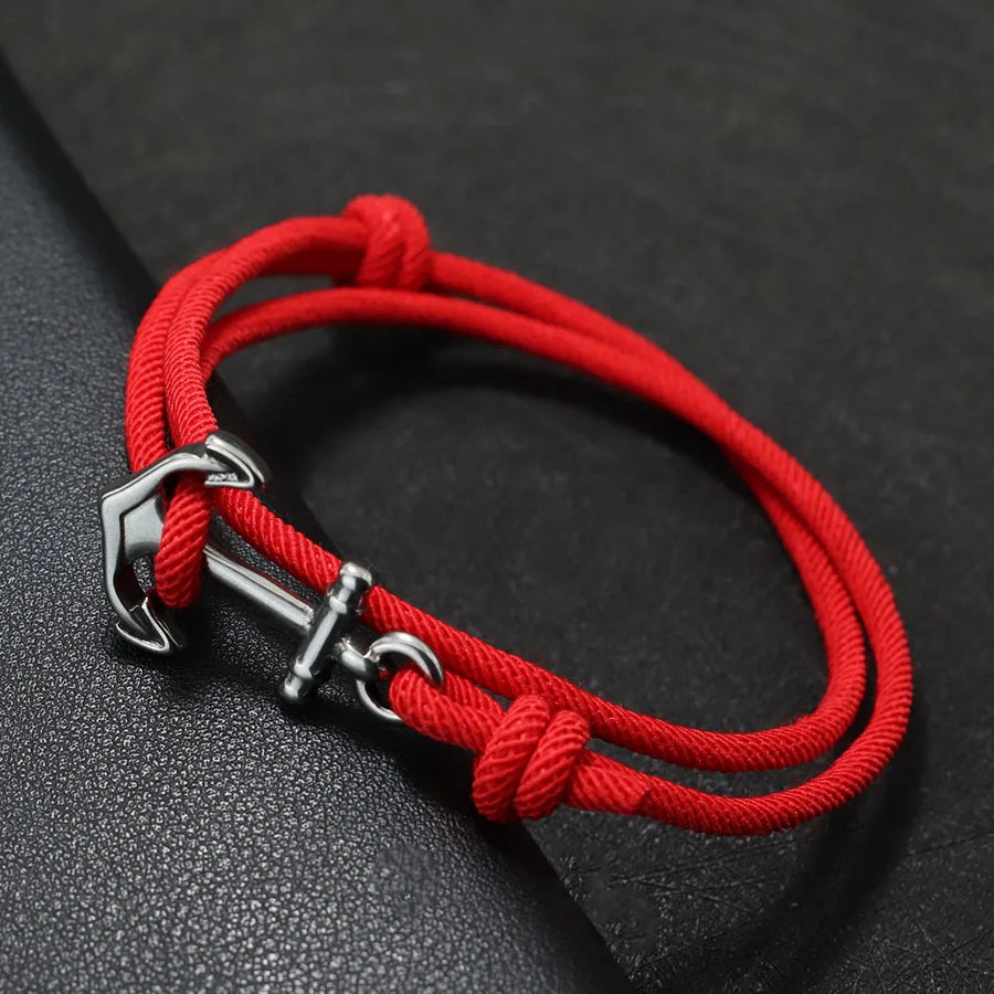 Bracelet en corde ancre