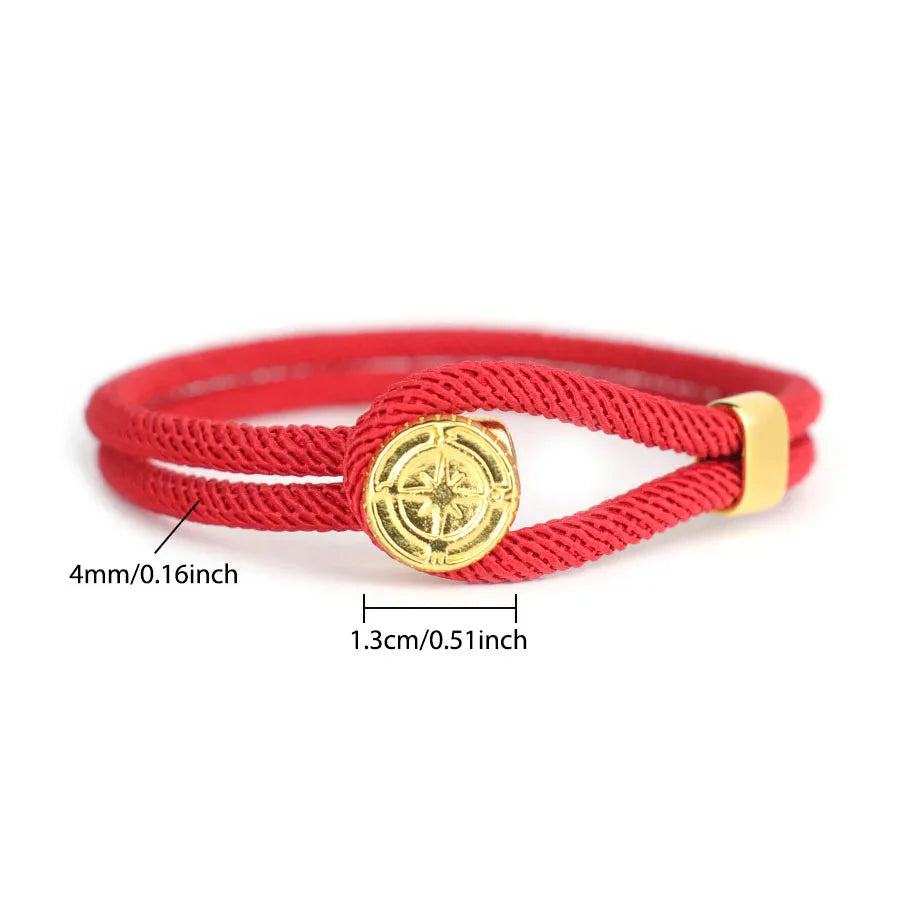 Pulsera de Cuerda con Brújula Náutica Rosa de los Vientos