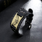 Pulsera de Cuero Águila Negra
