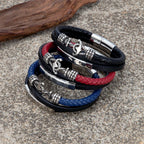 Bracelet en cuir ancre