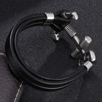 Pulsera de Cuero Ancla - el Invencible