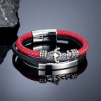 Bracelet en cuir ancre