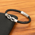 Pulsera de Cuero Hombre Infinito Moderno