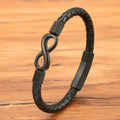 Pulsera de Cuero Hombre Infinito Moderno