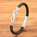 Pulsera de Cuero Hombre Infinito Moderno