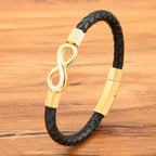 Pulsera de Cuero Hombre Infinito Moderno