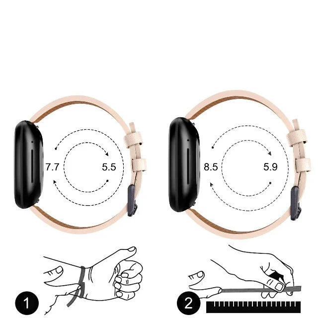 Correas de cuero Fitbit Versa 3 Versa 4 Sense 2