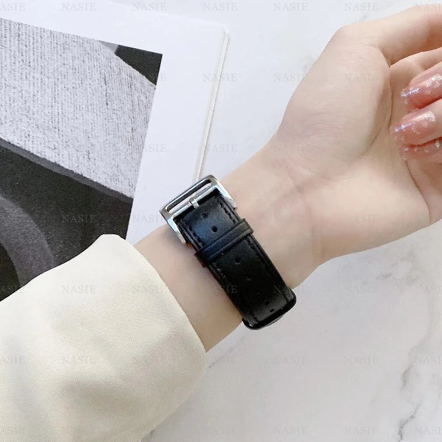 Correas de Cuero para Fitbit Versa 3 Versa 4 Sense 2