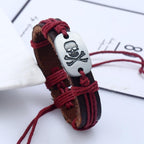 Pulsera de Cuero Calavera