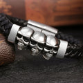 Pulsera de Cuero con Calaveras
