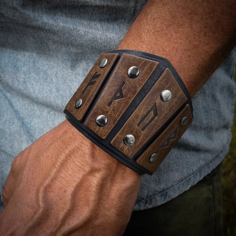 Pulsera Vikinga Runas Celtas marrón