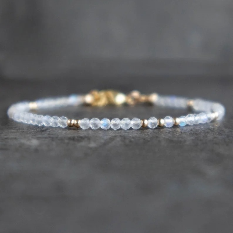 Pulsera de Piedras Finas Piedra de Luna