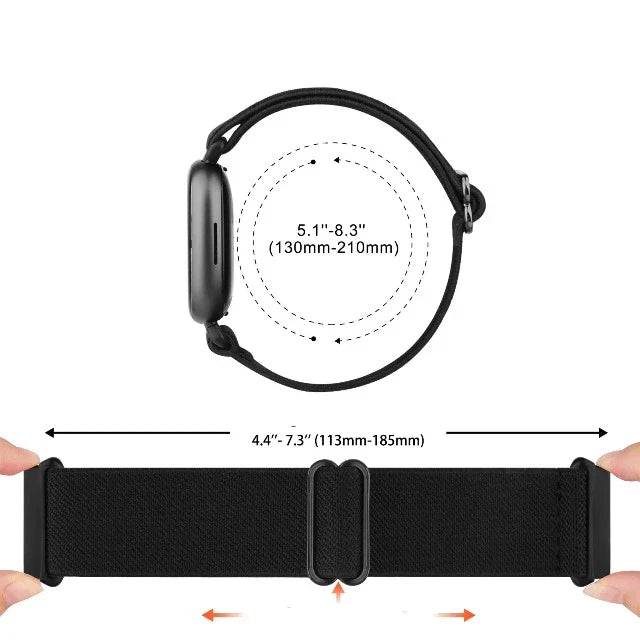 Correas Nylon Elástico para Fitbit Versa 3 Versa 4 Sense 2