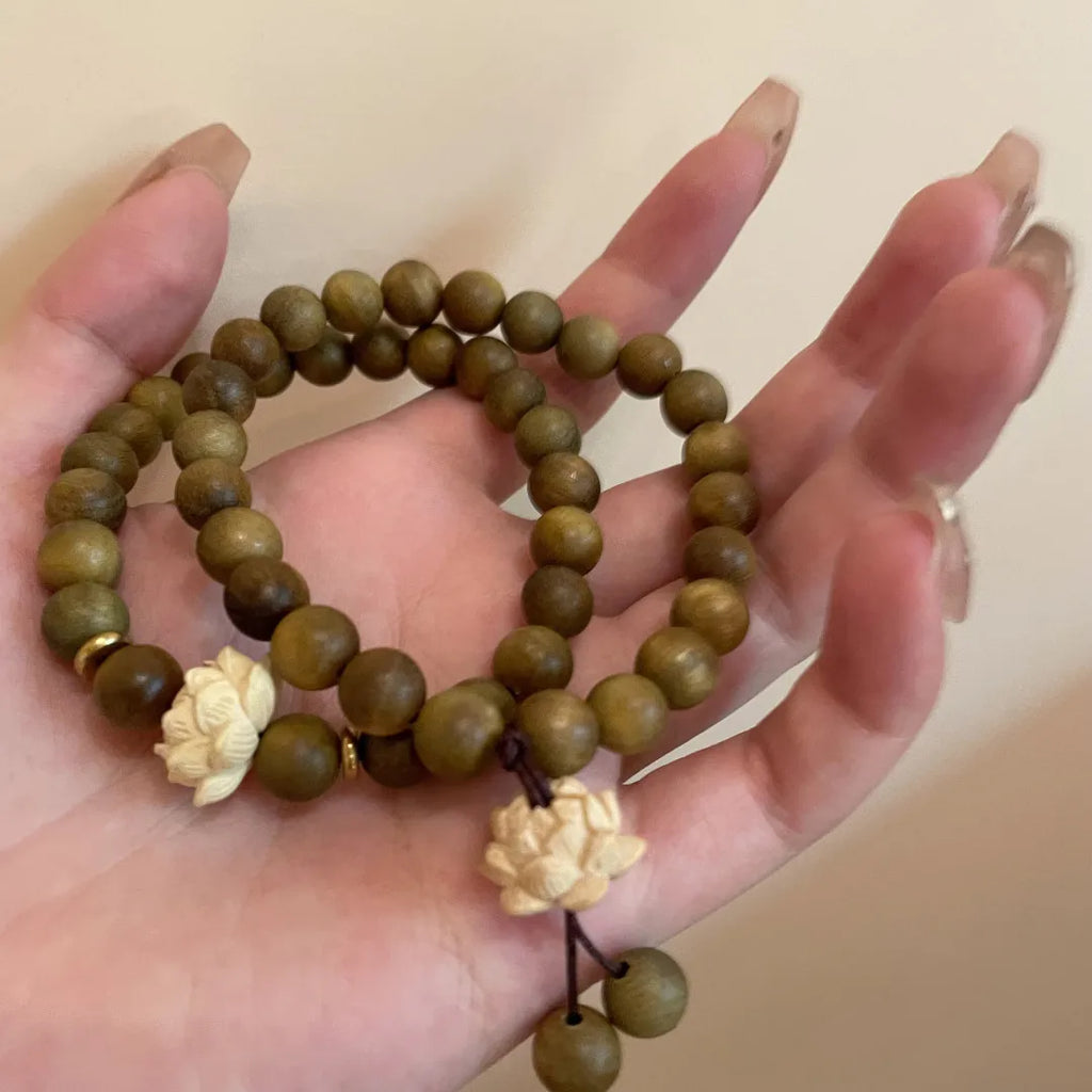 Pulsera de Cuentas de Madera Natural