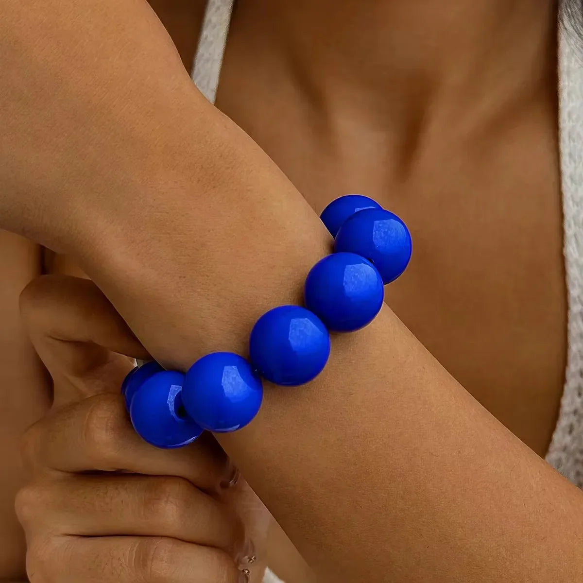 Pulsera de Cuentas de Colores para Mujer azul