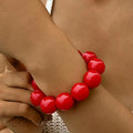 Pulsera de Cuentas de Colores para Mujer roja