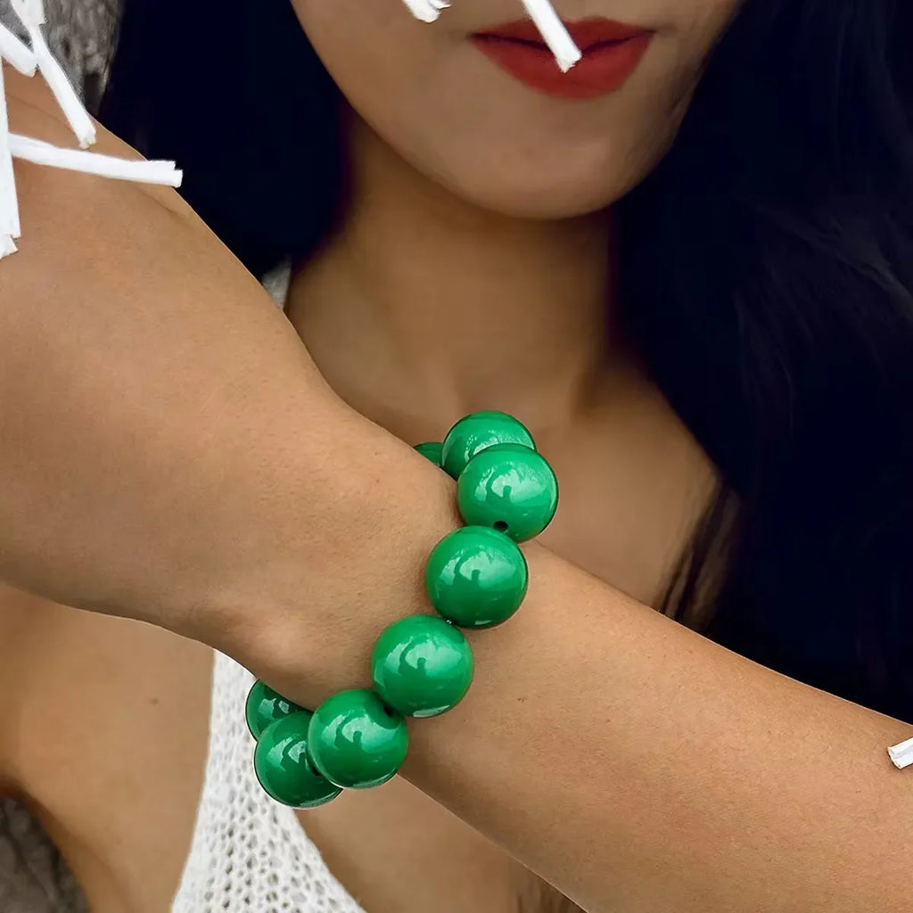 Pulsera de Cuentas de Colores para Mujer verde