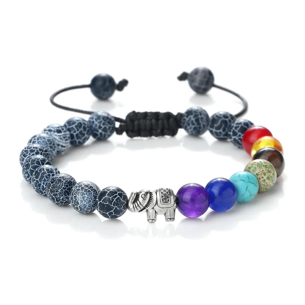 Pulsera de Piedras Naturales y Elefante 7 Chakras 11