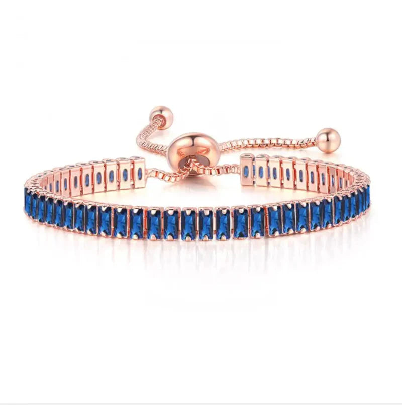 Pulsera con piedra de nacimiento de circonia de color