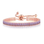 Pulsera con piedra de nacimiento de circonia de color