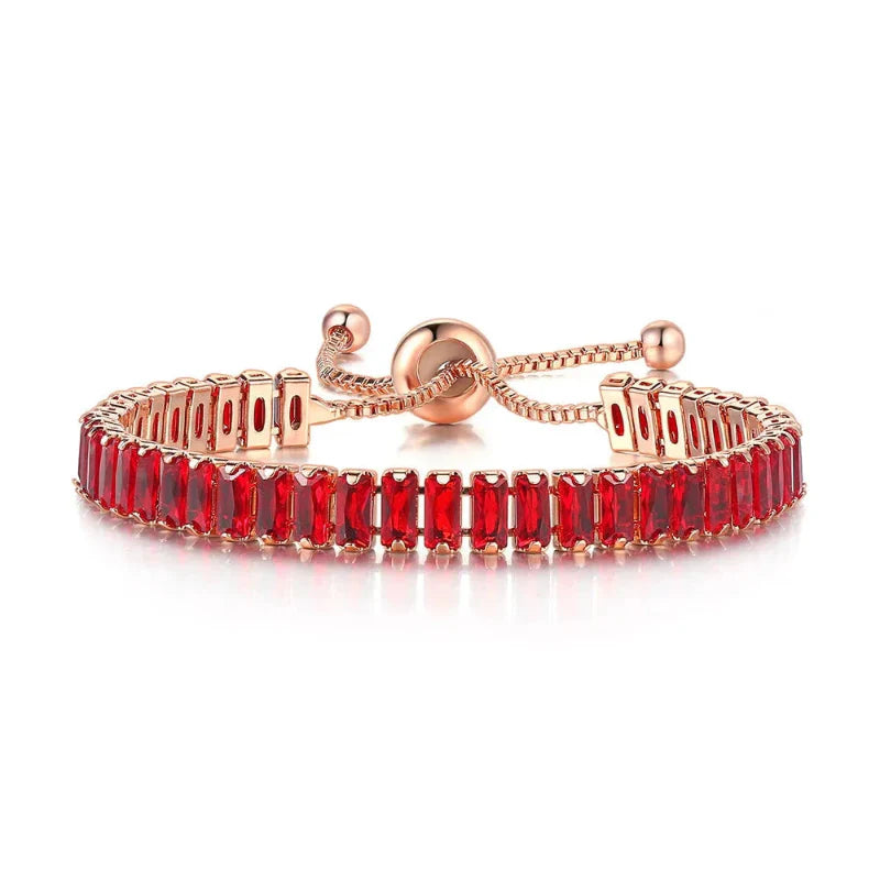 Pulsera con piedra de nacimiento de circonia de color