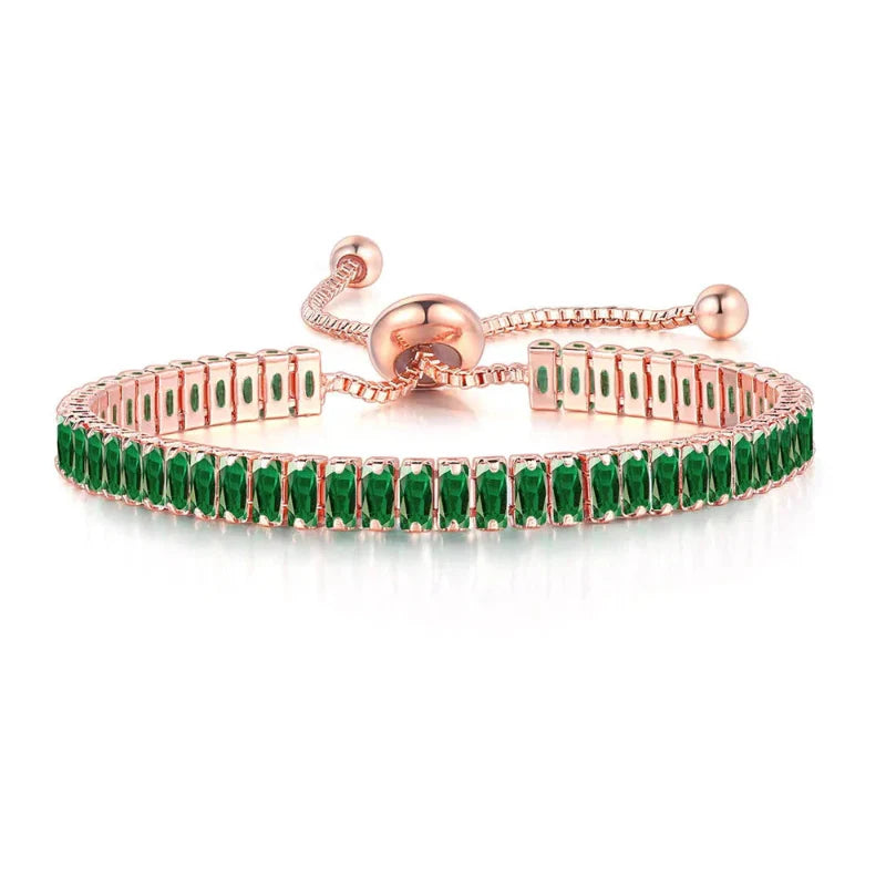 Pulsera con piedra de nacimiento de circonia de color