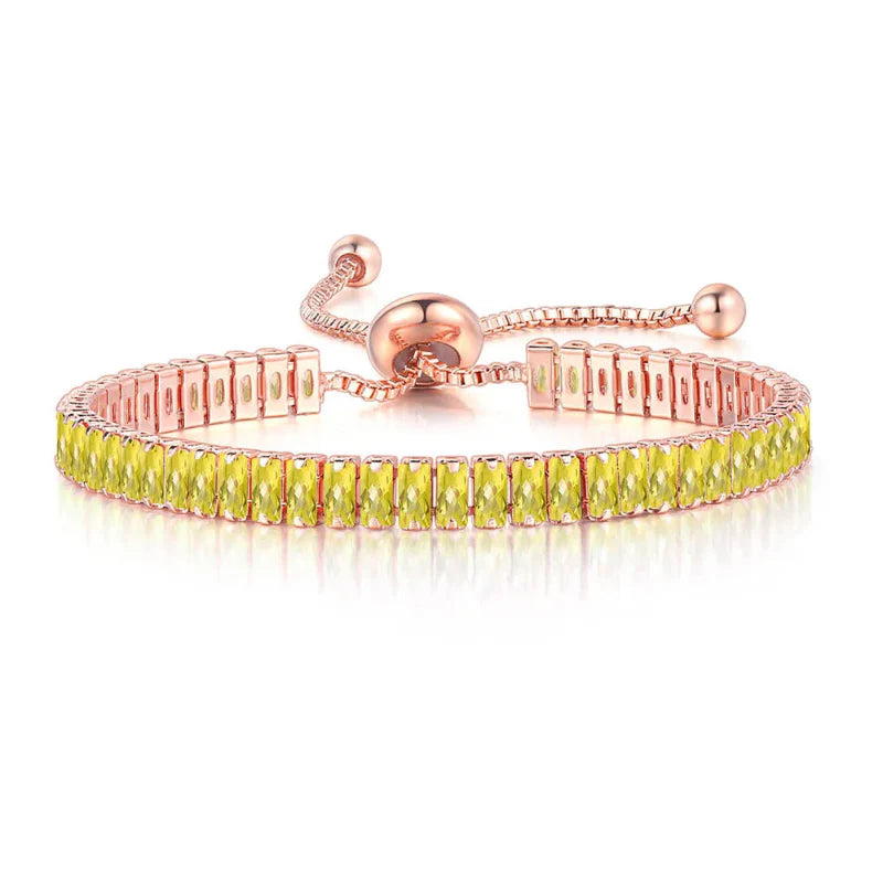 Pulsera con piedra de nacimiento de circonia de color