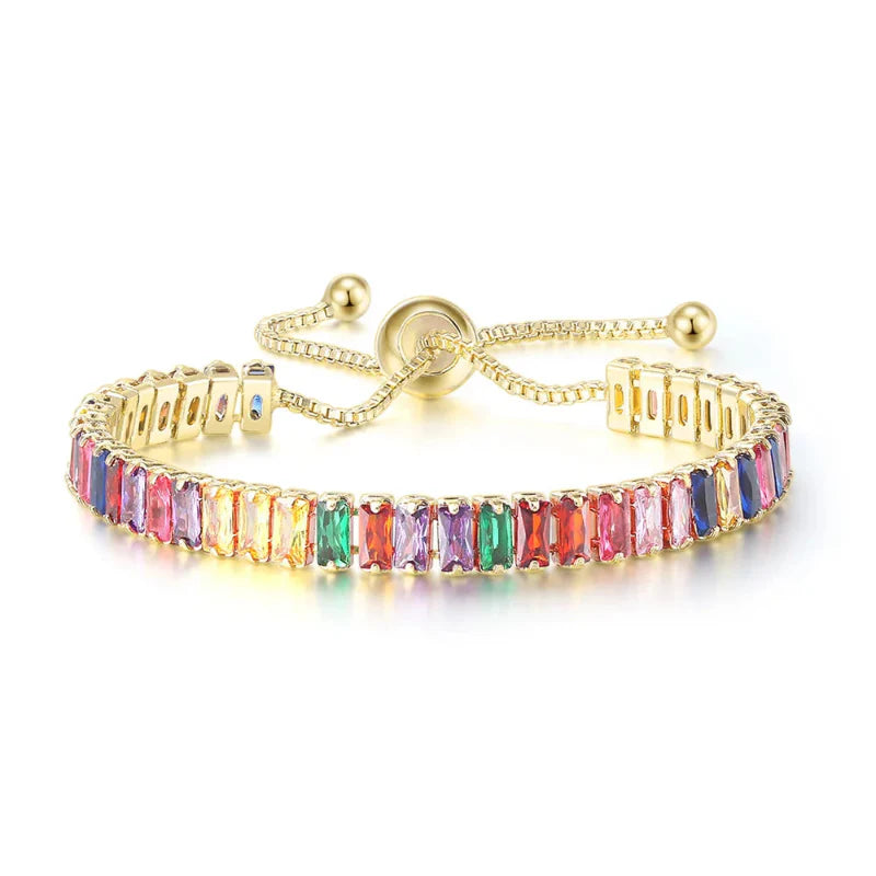 Pulsera con piedra de nacimiento de circonia de color