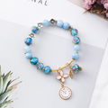 Pulsera Étnica Mujer azul celeste