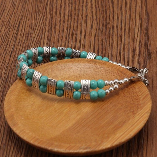 Pulsera Étnica Turquesa