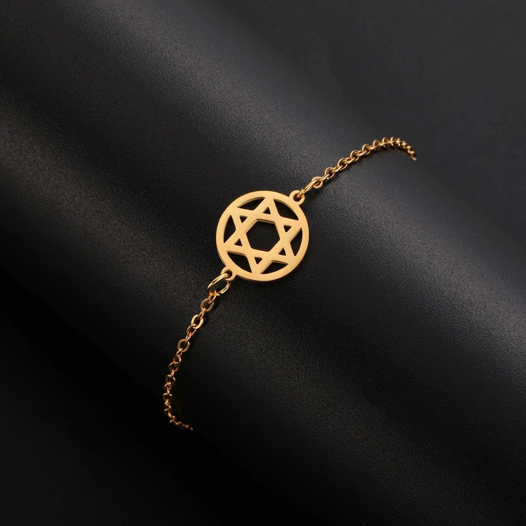 Pulsera Estrella de David oro