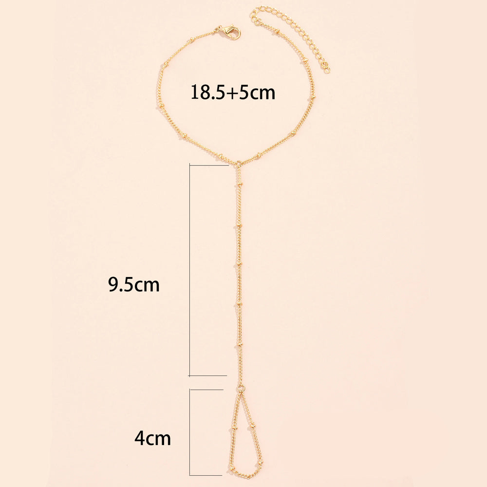 Pulsera de Mujer para la Mano Joya de Mujer Cadena Mano y Dedo