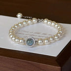 Elegante Pulsera de Cadena con Perlas