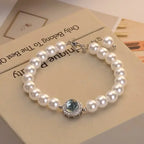 Elegante Pulsera de Cadena con Perlas