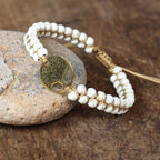 Pulsera Mujer Piedra Natural Violeta Árbol de la Vida