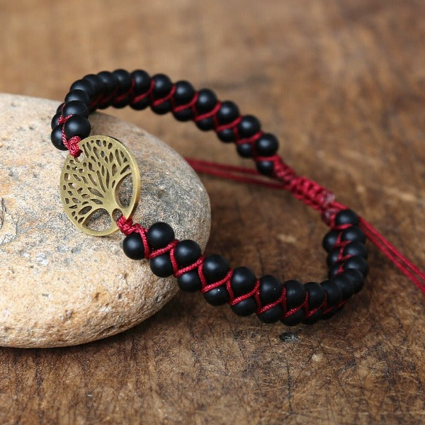 Pulsera Mujer Piedra Natural Violeta Árbol de la Vida