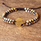 Pulsera Mujer Piedra Natural Violeta Árbol de la Vida
