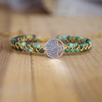 Pulsera Mujer Piedra Natural Violeta Árbol de la Vida