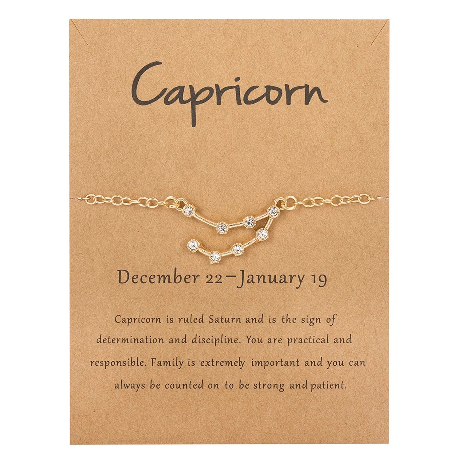 Pulsera Mujer Signo del Zodiaco 12 Constelaciones capricornio